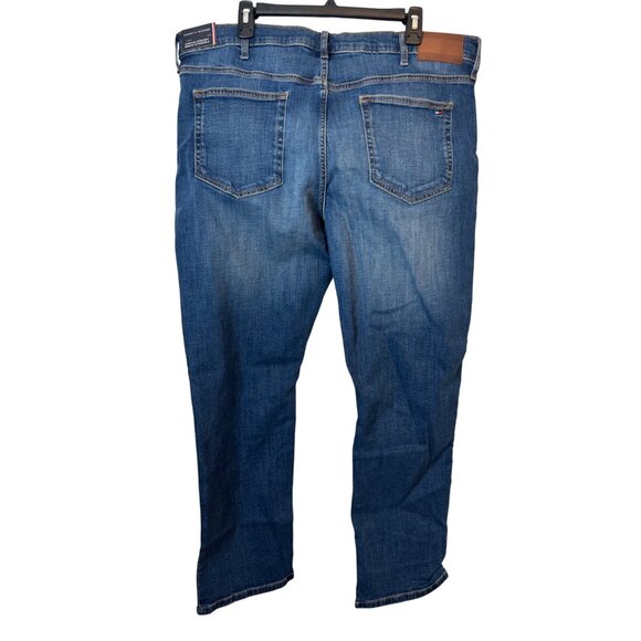 NWT Tommy Hilfiger 40W x 30L Mens Stretch Straight Denim Jeans Blue Cotton - Picture 10 of 16